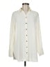Chico's 100% Polyester Solid Ivory Long Sleeve Blouse Size Med (1) - photo 1