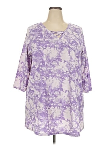Woman Within 3/4 Sleeve T-Shirt (view 1)