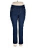 Jag Jeans Solid Blue Jeggings Size 14W - photo 1