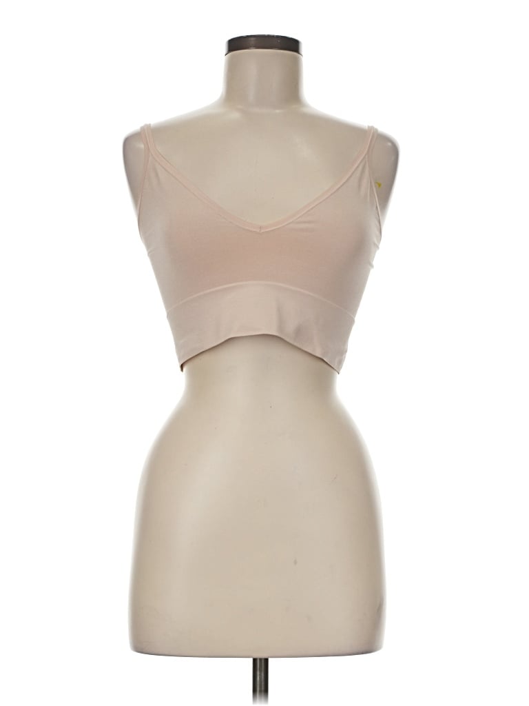 Pre-owned Out From Under Tank Top Tan Strapless Neckline Tops