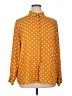 Primark 100% Polyester Polka Dots Orange Long Sleeve Blouse Size 16 - photo 1