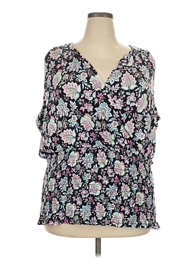 Lane Bryant 3/4 Sleeve Blouse In Black