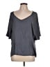 a.n.a. A New Approach 100% Polyester Gray Short Sleeve Blouse Size L - photo 1