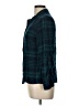 Francesca's Plaid Teal Long Sleeve Button-Down Shirt Size L - photo 5