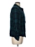Francesca's Plaid Teal Long Sleeve Button-Down Shirt Size L - photo 4