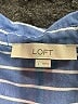 Ann Taylor LOFT Stripes Blue Long Sleeve Button-Down Shirt Size L - photo 7
