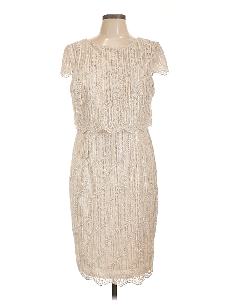 Pre-owned Adrianna Papell Cocktail Dress In Ivory