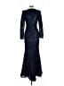 Xscape 100% Polyester Blue Cocktail Dress Size 6 - photo 2