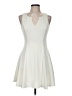Everly Solid Ivory Cocktail Dress Size M - photo 1