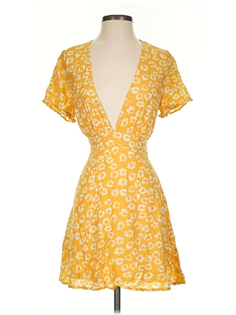 Pre-owned Lulus Cocktail Dress In Yellow