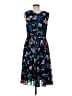 Talbots 100% Polyester Tropical Blue Cocktail Dress Size 6 - photo 2