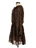 MICHAEL Michael Kors 100% Polyester Animal Print Brown Casual Dress Size 6 - photo 5