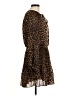 MICHAEL Michael Kors 100% Polyester Animal Print Brown Casual Dress Size 6 - photo 4