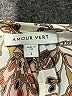 Amour Vert Floral Ivory Short Sleeve Blouse Size L - photo 7