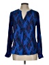 Candie's 100% Polyester Blue Long Sleeve Blouse Size L - photo 1