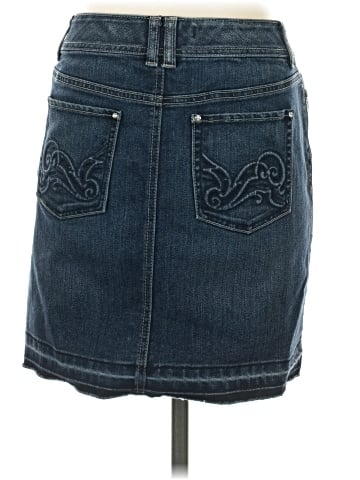 White House Black Market Denim Skirt (view 2)