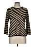 Alfred Dunner Stripes Gold Pullover Sweater Size L (petite) - photo 1