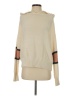 360 Sweater 100% Cotton Color Block Tan Pullover Sweater Size S - photo 1