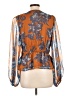 Shyanne 100% Polyester Orange Long Sleeve Blouse Size L - photo 2