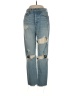 GRLFRND Hearts Blue Jeans Size 24 waist - photo 1