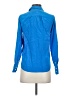 J.Crew 100% Silk Blue Long Sleeve Silk Top Size 0 - photo 2