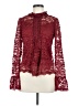 J.Crew 100% Polyester Burgundy Long Sleeve Blouse Size 8 - photo 1