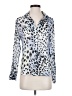Bella Dahl 100% Rayon Animal Print Silver Long Sleeve Blouse Size XS - photo 1