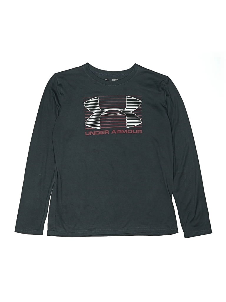 Pre-owned Under Armour Kids' Long Sleeve T-shirt In Black