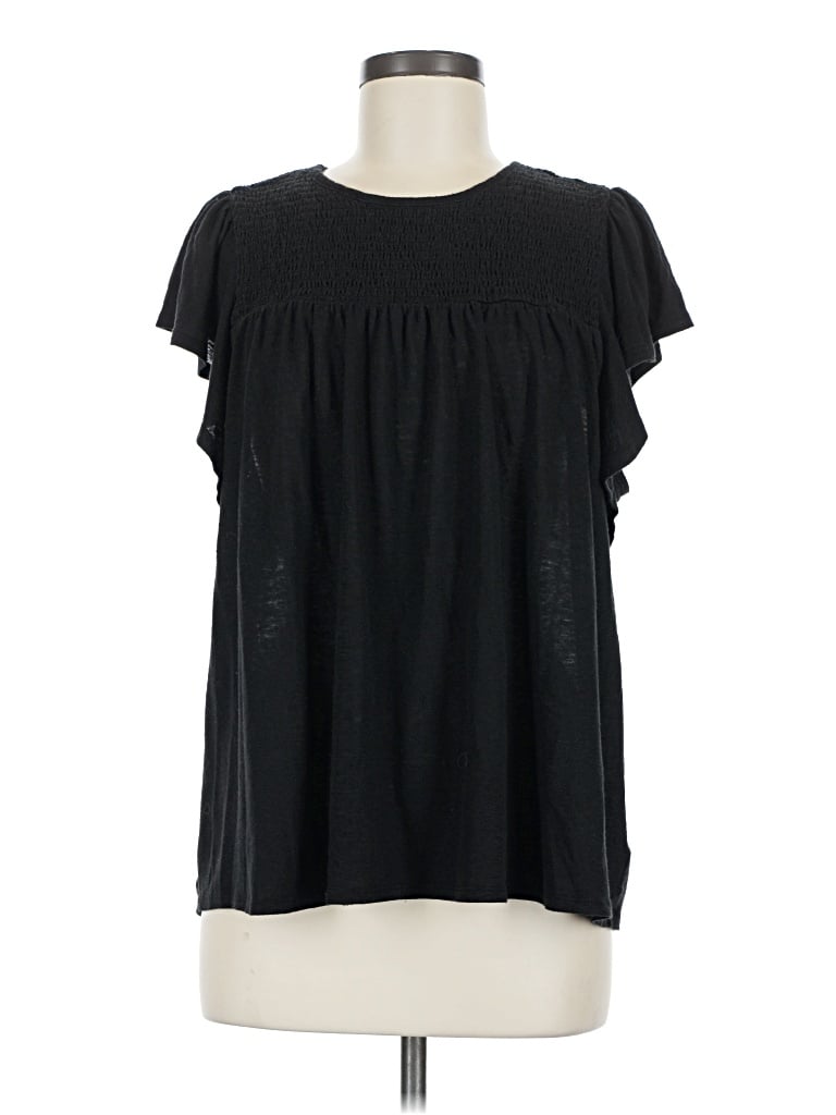 Pre-owned Time And Tru Short Sleeve T-shirt In Black