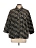 Alfred Dunner 100% Polyester Tweed Gray Faux Fur Jacket Size 12 - photo 1
