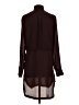 Halston Heritage 100% Polyester Burgundy Long Sleeve Blouse Size XS - photo 2