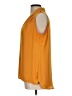 Rose + Olive 100% Polyester Orange Sleeveless Blouse Size L - photo 5