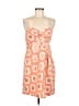 Tibi Print Orange Cocktail Dress Size 8 - photo 1
