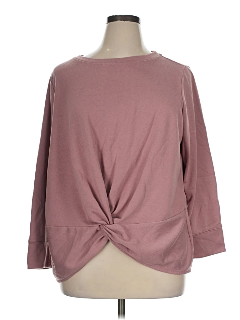 Pre-owned Ann Taylor Loft Sweatshirt In Pink