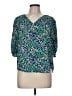 Ann Taylor 100% Polyester Blue 3/4 Sleeve Blouse Size M - photo 1