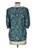 Ann Taylor 100% Polyester Blue 3/4 Sleeve Blouse Size M - photo 2