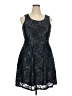 Forever 21 Plus Paisley Black Cocktail Dress Size 2X - photo 1