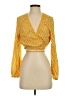 Rhode 100% Rayon Yellow Long Sleeve Blouse Size S - photo 1