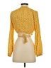 Rhode 100% Rayon Yellow Long Sleeve Blouse Size S - photo 2