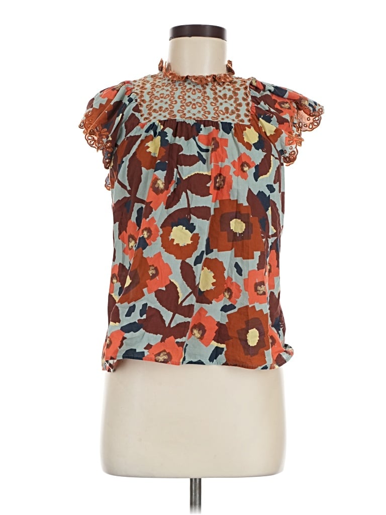 Pre-owned Daniel Rainn Sleeveless Blouse In Brown