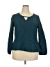 Xhilaration Teal Long Sleeve Blouse Size XXL - photo 1
