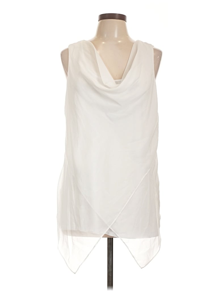 Pre-owned Alfani Sleeveless Blouse In White