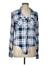 Aeropostale 100% Rayon Plaid Blue Long Sleeve Blouse Size L - photo 1