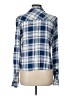 Aeropostale 100% Rayon Plaid Blue Long Sleeve Blouse Size L - photo 2