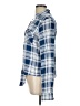 Aeropostale 100% Rayon Plaid Blue Long Sleeve Blouse Size L - photo 5