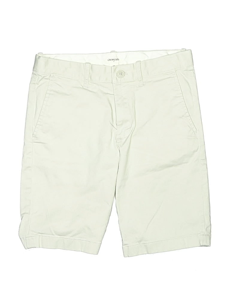 Pre-owned Crewcuts Outlet Kids' Khaki Shorts In Ivory