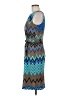 David Meister 100% Polyester Chevron-herringbone Teal Cocktail Dress Size 6 - photo 5