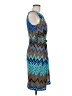 David Meister 100% Polyester Chevron-herringbone Teal Cocktail Dress Size 6 - photo 4