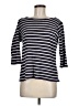 L.L.Bean 100% Cotton Black 3/4 Sleeve Top Size M (petite) - photo 1