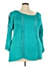 Forgotten Grace Teal 3/4 Sleeve Top Size 3X - photo 1
